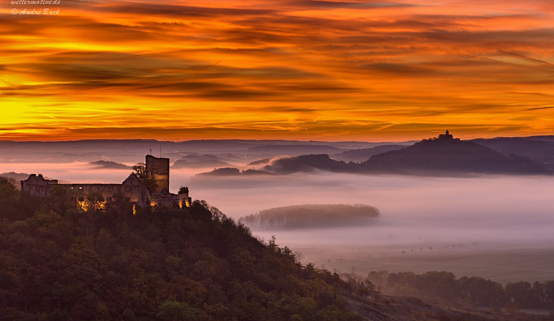 Sonnenaufgang Burg Gleichen und Mühlburg -2